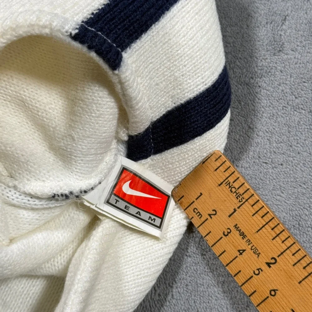 Nike Team BYU Cougars Football Helmet Beanie Cream Navy Blue Knit Skull Cap OS
